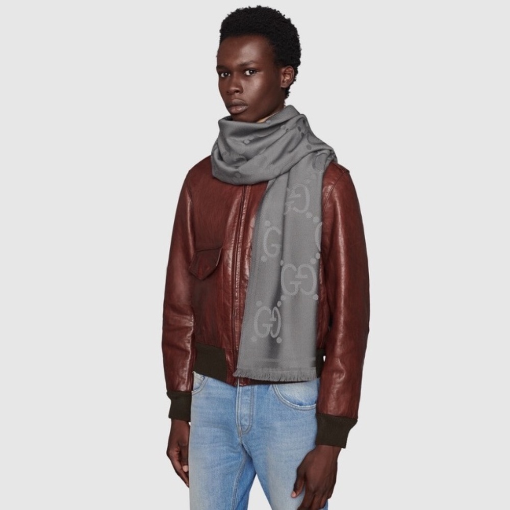 Gucci Wool Scarf Supreme GG Logo - Picture 3 of 11